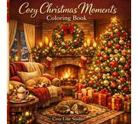 Cozy Christmas Moments Coloring Book: Bold and Easy Cozy Baking, Gift Wrapping, Fireplace Nights, Sweet Holiday Scenes and Peaceful Christmas Moments ... Stress Relief (Cozy Line Studio Collection)