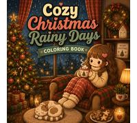Cozy Christmas Rainy Days Coloring Book: Cute Cozy Christmas Coloring Pages Featuring Rainy Days, Warm Cocoa, Cozy Rooms, Holiday Traditions, Cats, ... Relief for Teens & Adults (30 Page Studio)