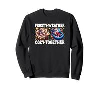 Cozy Christmas Vibes Graphic For Kitten Mom Cute Winter Cat Sudadera