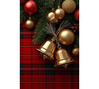 Cozy Christmas Wishes Plaid Girls Journal: Festive Red-Green Plaid | 6”x9” Hardcover | 80 Lined Pages | Cute Holiday Bells & Lettering | Perfect Christmas Gift for School Girls