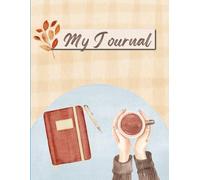 Cozy Coffee & Books Journal: Autumn Aesthetic Plaid Notebook: Large 8.5 x 11 Lined Diary for Women, 120 Spacious Pages for Writing, Gratitude & Study