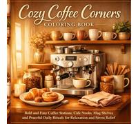 Cozy Coffee Corners Coloring Book: Bold and Easy Coffee Stations, Café Nooks, Mug Shelves and Peaceful Daily Rituals for Relaxation and Stress Relief (Cozy Line Studio Collection)