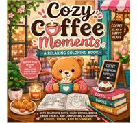 Cozy Coffee Moments: A Relaxing Coloring Book with Charming Cafés, Warm Drinks, Books, Sweet Treats, and Comforting Scenes for Adults, Teens, and Beginners (Cozy Coloring Adventures Series)