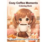 Cozy Coffee Moments Coloring Book: 40 Cute & Relaxing Chibi Coloring Pages for Cozy Coffee Lovers