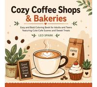 Cozy Coffee Shops & Bakeries: Easy and Bold Coloring Book for Adults and Teens Featuring Cute Café Scenes, Coffee, Pastries, and Sweet Treats for ... and Stress Relief (Cozy coloring collection)