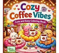 Cozy Coffee Vibes Coloring Book: Cute & Comfy Coloring Pages for Kids, Teens & Adults - Cozy Animal Friends, Relaxing Scenes, Adorable Characters & Simple Designs for Stress Relief & Mindfulness