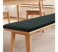 Cozy - Cojín de asiento lavable de 4 cm de grosor, color gris oscuro, con er 100 x 40 cm, para asientos de jardín y alféizar de ventana