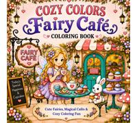 Cozy Colors Fairy Café: 40 Cute Fairy Coloring Pages Featuring Magical Cafés, Sweet Treats, Mushroom Houses, Flowers and Cozy Coloring Adventures