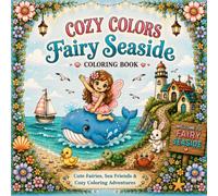 Cozy Colors: Fairy Seaside Coloring Book: 40 Cute Fairy Coloring Pages Featuring Magical Beaches, Seashell Cottages, Ocean Friends, Mermaid Moments and Cozy Coastal Adventures