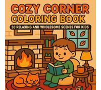 cozy corner Coloring Book: 50 Relaxing and Wholesome Scenes for Kids: A Fun Cartoon-Style Coloring Adventure Featuring Cozy Corners in Winter, Summer, ... and Magical Themes Perfect for kids Ages 4-10