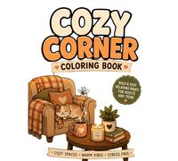 Cozy Corner Coloring Book: Relaxing Cozy Scenes, Cute Rooms and Aesthetic Stress Relief Coloring Pages for Adults and Teens