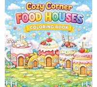 Cozy Corner Food Houses Coloring Book: Cute & Easy Coloring Pages for Kids & Adults