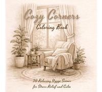 Cozy Corners Coloring Book: 50 Relaxing Hygge Scenes for Stress Relief and Calm (Cozy Corners Coloring Collection)
