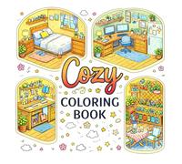 Cozy Corners Coloring Book | Cozy Corners - Hygge Spaces Coloring Book for Adults & Teens: Relaxing Hygge Spaces for Adults and Teens