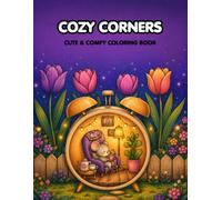 Cozy Corners: Coloring Book for Adults and Teens Featuring Relaxing Familiar Spaces with Cute Animal Characters for Stress Relief (The Cozy Coloring Collection)