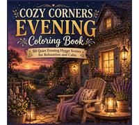 Cozy Corners Evening Coloring Book: 50 Quiet Evening Hygge Scenes for Relaxation and Calm (Cozy Corners Coloring Collection)