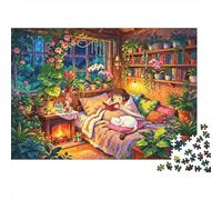Cozy Cottage 1000 Pieza Jigsaw Puzzle Reciclado Whimsical Hogar Senior Puzzles Party Juego Accesorios Desarrollo de la Boy & Girl‘s Inteligencia Educational Fun 70x50cm/1000pcs