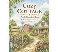 Cozy Cottage : Adult Coloring Book: 50 Hand-Drawn Scenes of Peaceful Cottage Life