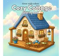 Cozy cottage coloring book by Grow with colors: A Cute & Relaxing Coloring Book Featuring Cozy Cottage Life, Peaceful Gardens, Charming Home Scenes, ... Designs for Adults and Teens (Cozy space)