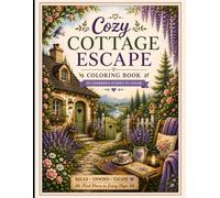 Cozy Cottage Escape: 50 Relaxing Coloring Pages of Charming Cottages, Gardens & Peaceful Countryside Scenes