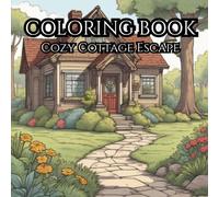 Cozy Cottage Escape: A Relaxing Adult Coloring Book with Rustic Homes, Woodland Paths, Flowers & Quiet Country Life