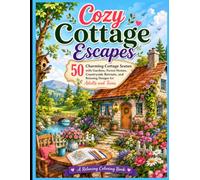 Cozy Cottage Escapes: 50 Charming Cottage Scenes with Gardens, Forest Homes, Countryside Retreats, and Relaxing Designs for Adults and Teens