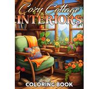 Cozy Cottage Interiors Coloring Book: Beautifull Cabin Houses and Furniture Coloring Pages with Peaceful Room Scenes Designs for Relaxation and Stress Relief for All Ages