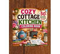 Cozy Cottage Kitchen Coloring Book: 50 Relaxing Hand-Drawn Designs for Stress Relief, Tea Time, Baking, and Cozy Moments