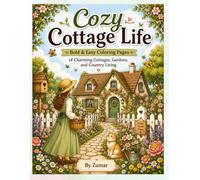 Cozy Cottage Life: Bold and Easy Coloring Pages of Charming Cottages, Gardens, and Country Living (Cozy Escape Series)