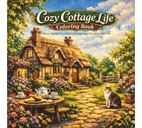 Cozy Cottage Life Coloring Book: Hygge Home, Grandma’s Kitchen & Relaxing Scenes for Stress Relief