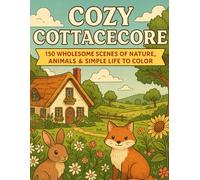 Cozy Cottagecore: 150 Wholesome Scenes of Nature, Animals & Simple Life to Color