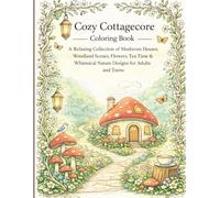 Cozy Cottagecore Coloring Book: A Relaxing Collection of Mushroom Houses, Woodland Scenes, Flowers, Tea Time & Whimsical Nature Designs for adults and teens