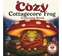 Cozy Cottagecore Frog Coloring Book: Bold and Easy Whimsical Woodland Scenes for Adults and Teens, Hygge Relaxation and Stress Relief