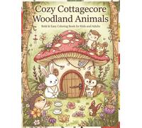 Cozy Cottagecore Woodland Animals: Bold & Easy Coloring Book for Kids and Adults: Adorable Forest Creatures in Relaxing Cottage Scenes - Whimsical & Cute Designs for Relaxation and Family Fun
