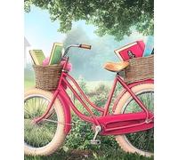Cozy Country Reading & Writing Journal: Pink Bicycle Notebook For Book Lovers, Writers & Mystery Fans - 110 College Ruled Field Pages For Notes, Logs, Ideas & Reviews