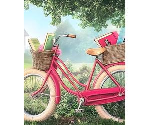 Cozy Country Reading & Writing Journal: Pink Bicycle Notebook For Book Lovers, Writers & Mystery Fans - 110 College Ruled Field Pages For Notes, Logs, Ideas & Reviews