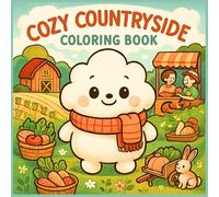 Cozy Countryside: A Cute Farm and Café Life Coloring Book