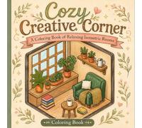 Cozy Creative Corner: A Relaxing Coloring Book of Cozy Isometric Rooms with Colorable Titles & Word Labels
