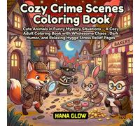 Cozy Crime Scenes Coloring Book: 40+ Cute Animals in Funny Mystery Situations - A Cozy Adult Coloring Book with Wholesome Chaos, Dark Humor, and Relaxing Hygge Stress Relief Pages