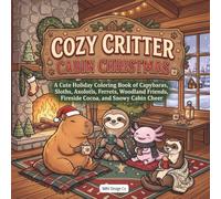 Cozy Critter Cabin Christmas: A Cute Holiday Coloring Book of Capybaras, Sloths, Axolotls, Ferrets, Woodland Friends, Fireside Cocoa, and Snowy Cabin Cheer