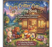Cozy Critter Cottage Coloring Book: Cute Hygge Adventures For Relaxation and Creativity, For Adults and Teens