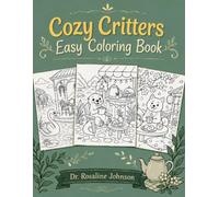 Cozy Critters: An Easy, Whimsical Coloring Book of Animals, Pastries, Coffee, Tea, Books, and Peaceful Cafe Scenes