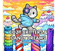 Cozy critters & Candy Dreams: A Bold and Cute Coloring Book; Simple, cozy, and creative animal scenes full of candy and sweet treats on every page.