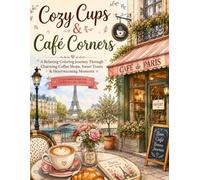 Cozy Cups & Café Corners: A Relaxing Coloring Book of Charming Coffee Shops, Sweet Treats, Floral Streets, and Peaceful Café Moments for Adults and Teens