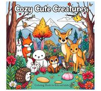 Cozy Cute Creatures coloring book for kids and adults
