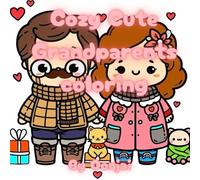 Cozy Cute Grandparents coloring: An Adorable Coloring Book ,bold and easy doodle art for Kids and Adults. (Cozy Doodles)