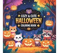 Cozy & Cute Halloween Coloring Book: Adorable Halloween with Lovely Animal Coloring Pages