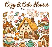 Cozy & Cute Houses Malbuch: Süße Häuschen mit Fuzzy-Charme & Kawaii-Details zum Ausmalen