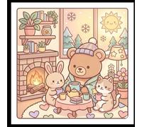 Cozy Cute Life Coloring Book for Adults, Teens & Kids: Bold & Easy Coloring Pages for Stress Relief, Relaxation & Mindfulness Featuring Adorable Animals, Cozy Rooms, Food & Nature