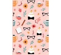 Cozy Cutie Notebook - Whimsical Journal with Coffee Cups, Books & Candles: 6x9" Lined Notebook | 150 Pages | Playful Pastel Background with Smiling ... for School, Work or Self-Care Journaling